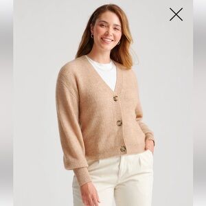 NWT Quince Baby Alpaca wool cropped cardigan